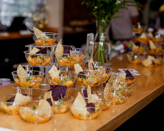 Bouchées froides | Verrine de salsa de mangues et ses croustilles