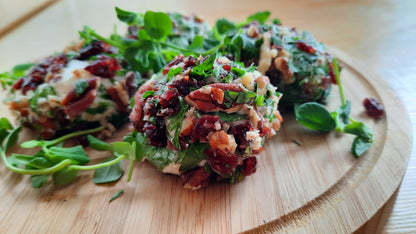 Cold Bites | Truffle with Honey Cheese Mousse, Pecans, Cranberries and Parsley