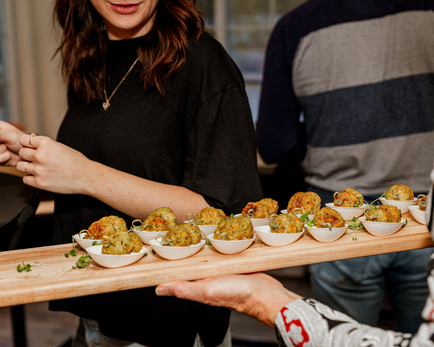 Hot appetizers | Corn fritters, broccoli and cheddar